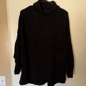 Black Turtleneck Oversized Knit Sweater